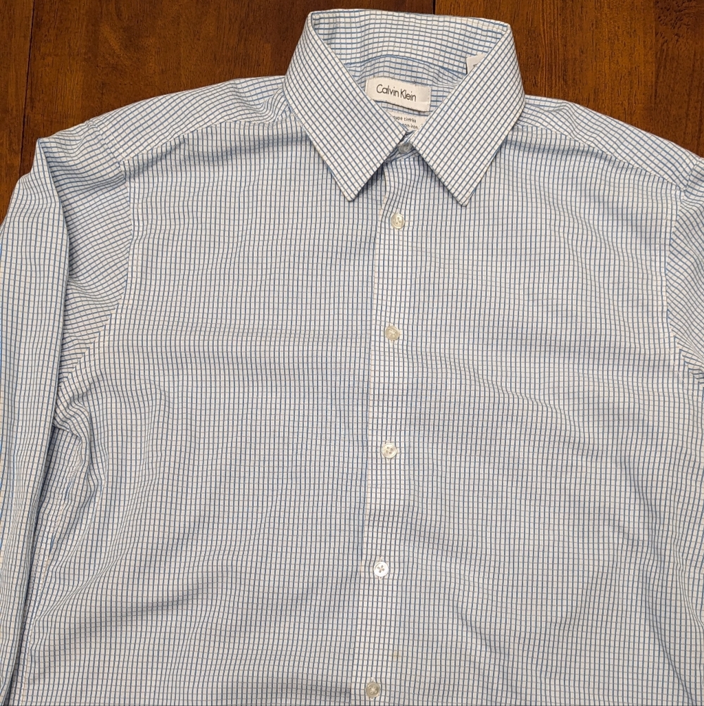 Calvin Klein Blue Checkered Men's Shirt